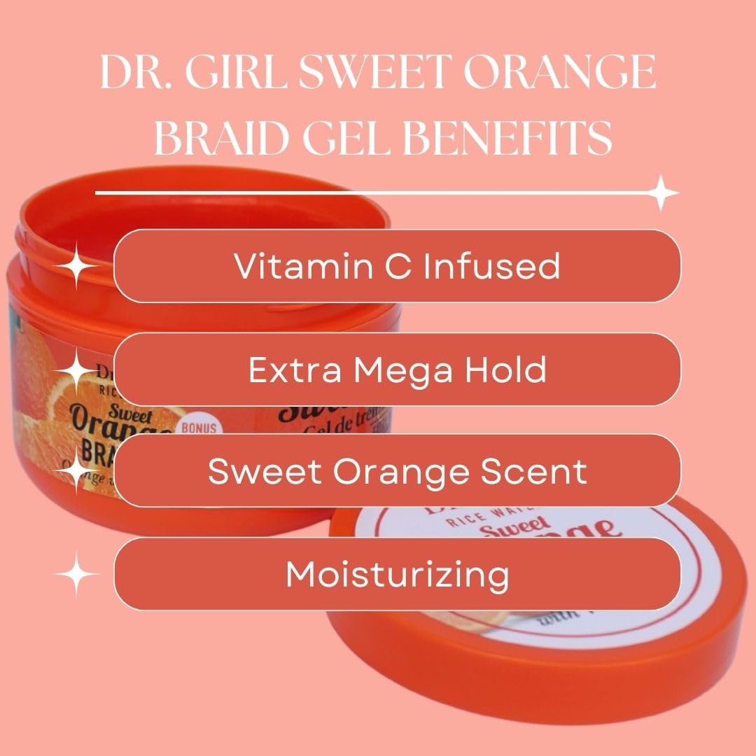 Dr Girls Rice Water Sweet Orange Lock and Twists Braid Gel