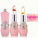 WENJLYJ 2PCS Crystal Flower Jelly Lipstick,Clear Lipstick with Flower Inside Magic PH Temperature Color Changing Lip Stick Tinted Lip Balm,Long