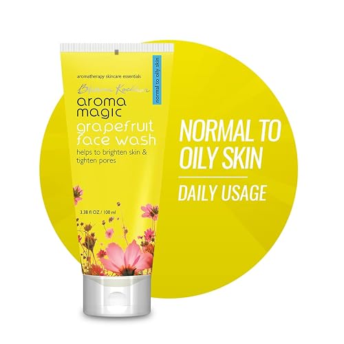 Aroma Magic Grapefruit Face Wash | Daily Cleanser for Normal to Oily Skin | Controls Oil, Tightens Pores, Revives & Refreshes Skin | Day & Night Use |