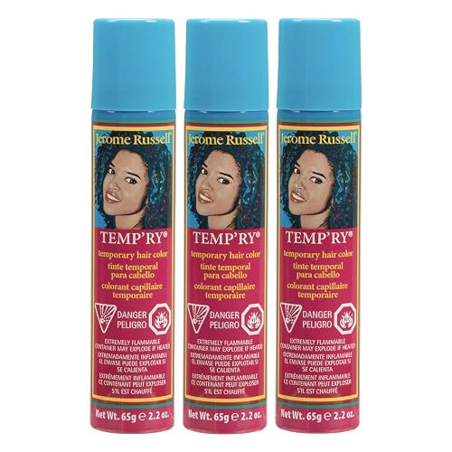 Jerome Russell Temp'Ry Spray-On Pink Hair Color, 2.2Oz X 3 Pack