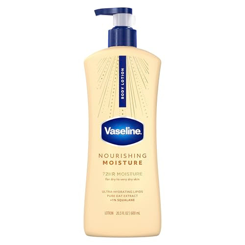Vaseline Nourishing Moisture Nourishing Moisture Body Lotion for Dry Skin, Made with Ultra-Hydrating Lipids + Pure Oat Extract for Nourished