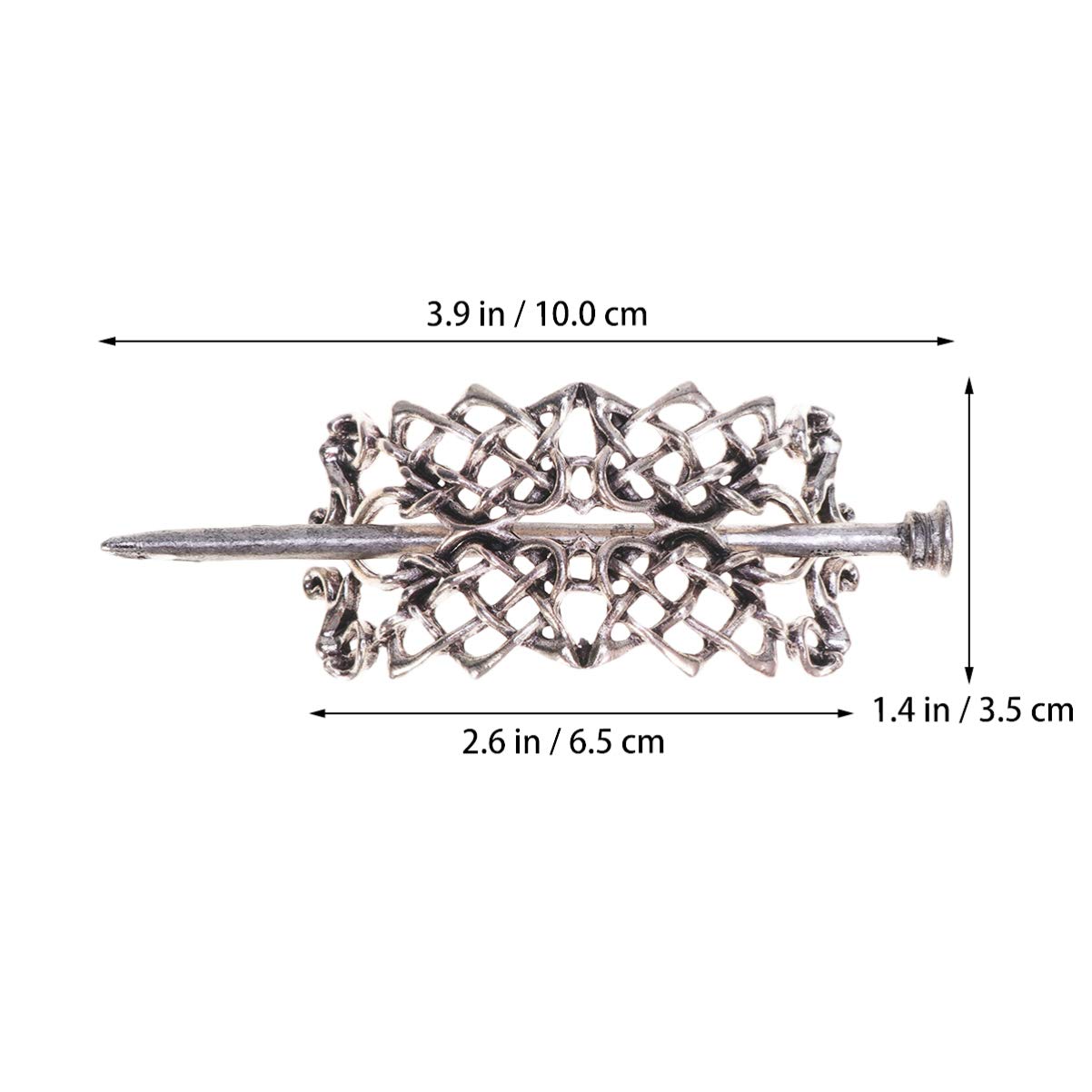 Viking Knot Hair Clips Alloy Retro Hair Slide Barrettes Hair for Long Hair