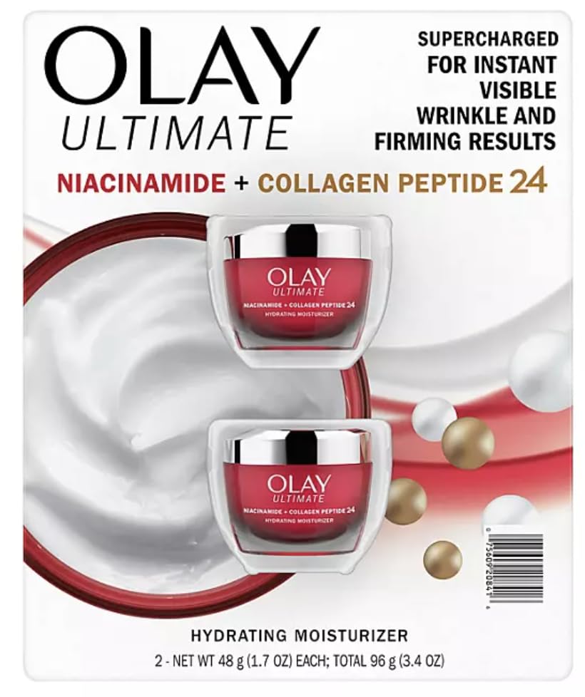 Olay Ultimate Niacinamide + Collagen Peptide 24 Hydrating Moisturizer (1.7 oz., 2 pk.)