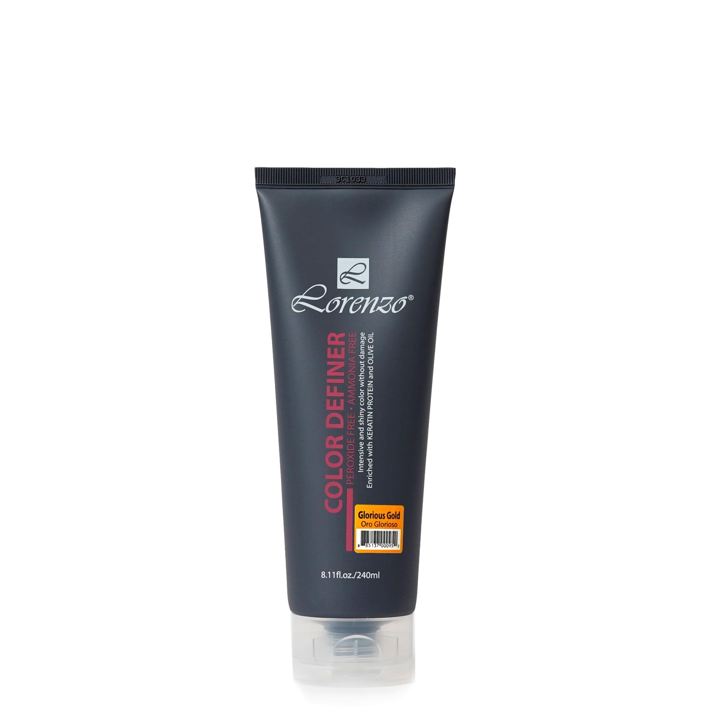 L Lorenzo Color Definer Cellophane 8.11fl.oz/240ml | Peroxide & Ammonia Free | Glossy hair Brilliant color without Damaged Hair | Stain Remover Inside