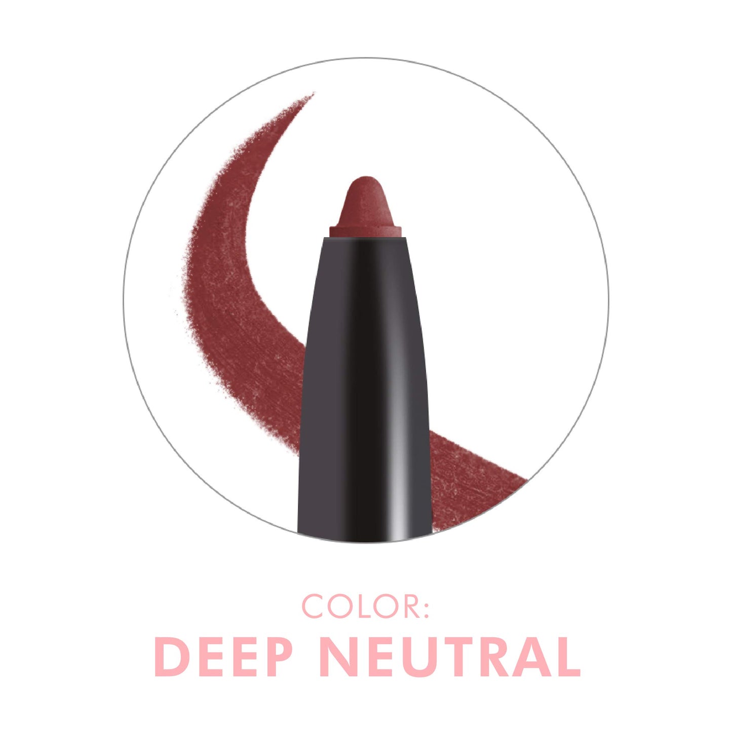 Beauty For Real D-Fine Lip Liner Pencil, Neutral Deep - Universal, Long-Wear Shade - Define, Enhance & Perfect Lip Shape - Creamy Texture for Easy