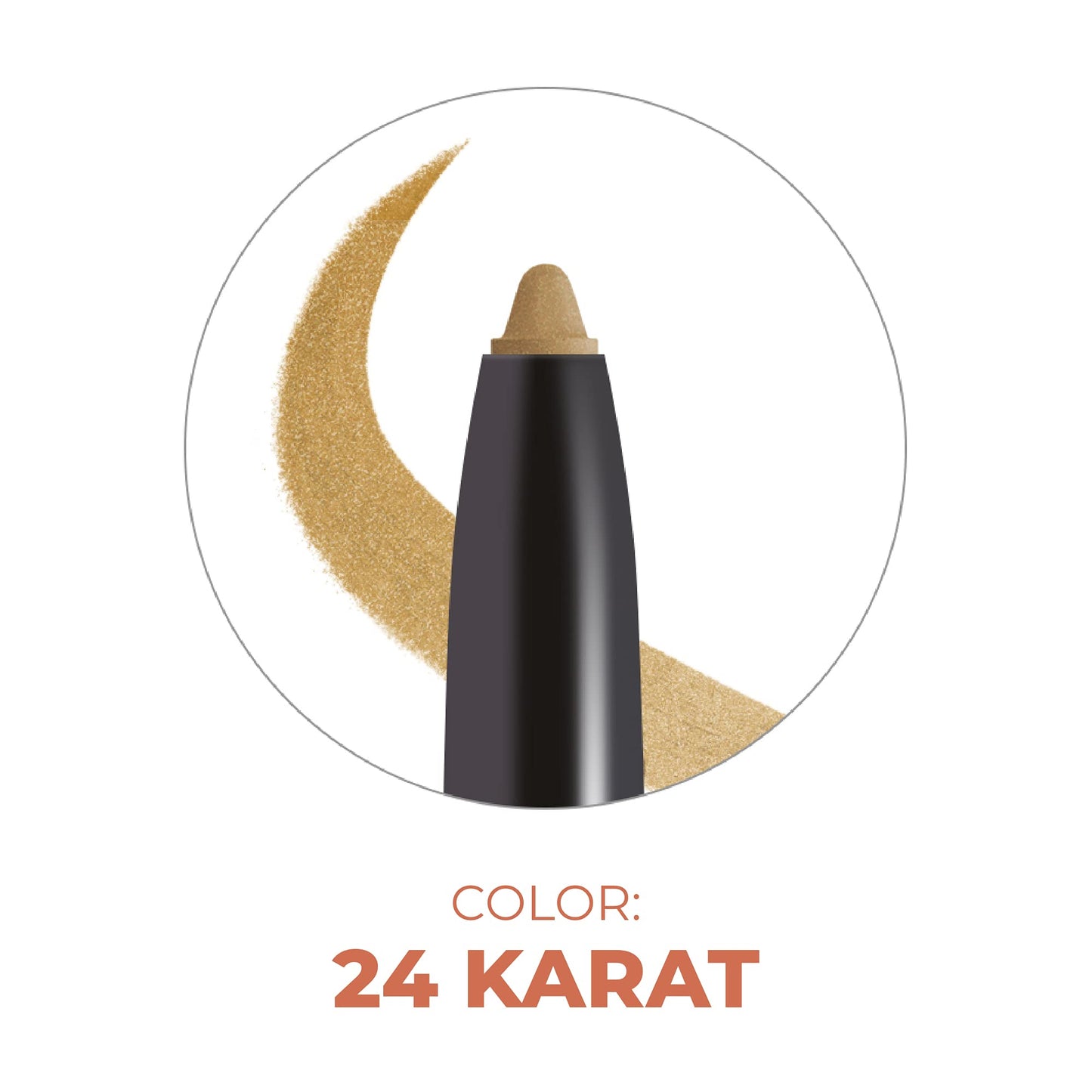 Beauty For Real I-Line 24-7 Eyeliner, 24 Karat - Metallic Gold - Long-Wearing, Waterproof Gel Formula - Safe for Sensitive Eyes & Contact Lens…