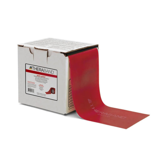 THERABAND Resistance Band, Red, Medium, 25-Yard Roll, Latex-Free, Elastic Band for Exercise, Physical Therapy, Yoga, Pilates, Stretching, Home…