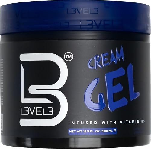 L3 Level 3 Cream Gel - Provides Volume and Medium Hold - With Vitamins to Nourish and Protect Hair Level Three Mens Hair Styling Cream (500 ML