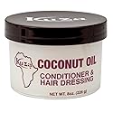 Kuza Coconut Oil Conditioner & Hair Dressing - for Healthier Hair, 4 oz