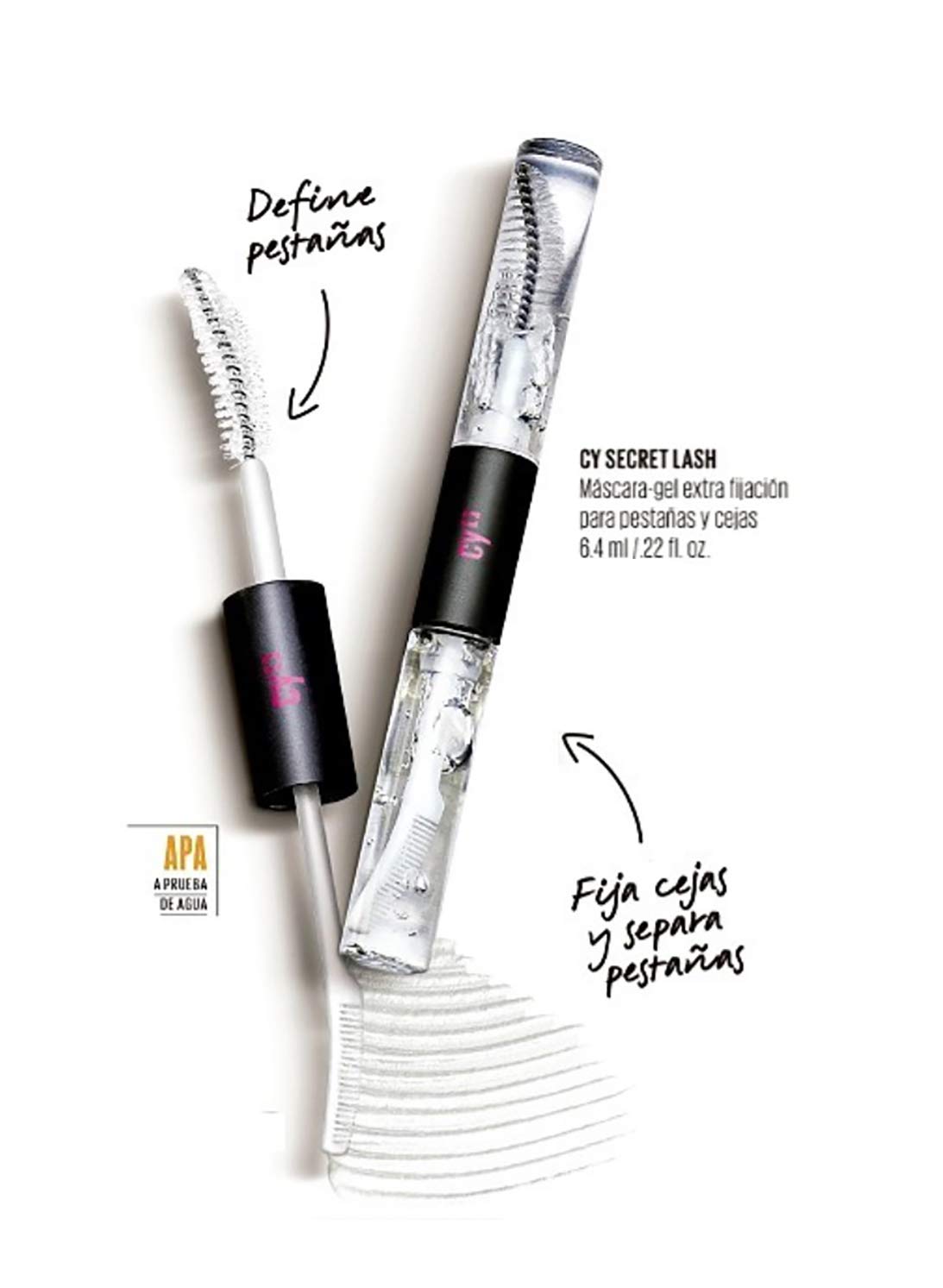 Cyzone Cy Secret Lash Gel Mascara for Eyelashes and Brows, Separate and Define Eyelashes and Gently Brush the Eyebrows.20 oz
