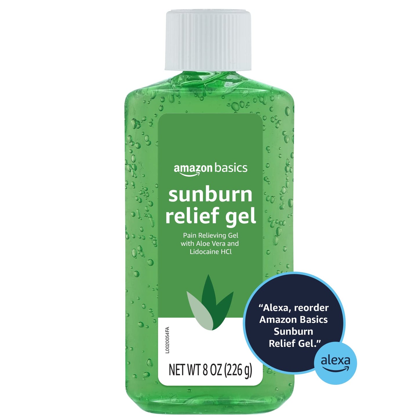 Amazon Basics Sunburn Relief Gel with Aloe Vera, Soothing, Cooling, Itch Relief, 8 oz, (Previously Solimo) (Pack of 2) Beauty and Personal Care Amazon Basics