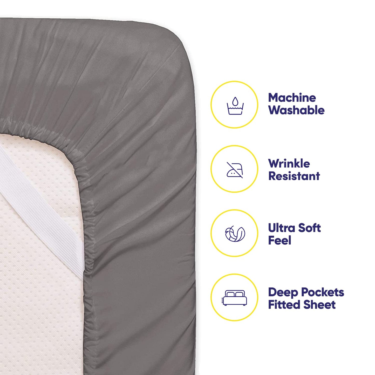 King Size Bed Sheets - 6 Piece 1500 Supreme Collection Fine Brushed Microfiber Deep Pocket King Sheet Set Bedding - 2 Extra Pillow Cases, Great Value,