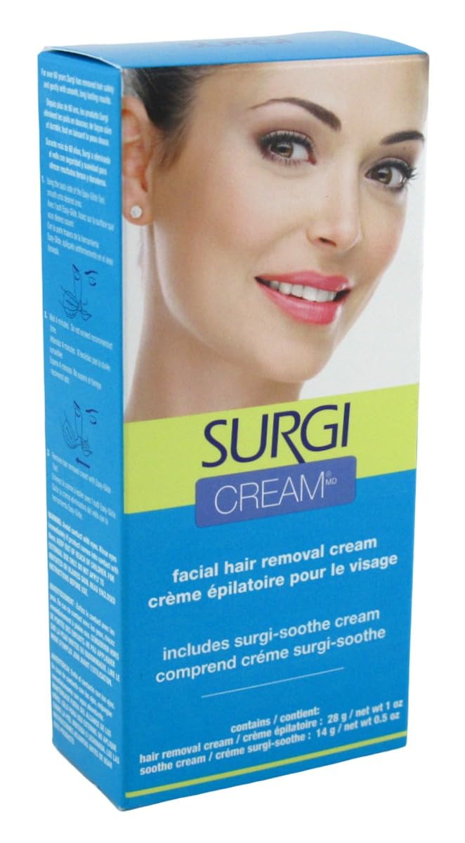 Surgi Cream Hair Remover Face 1 Ounce Fresh Scent (29ml) (2 Pack)
