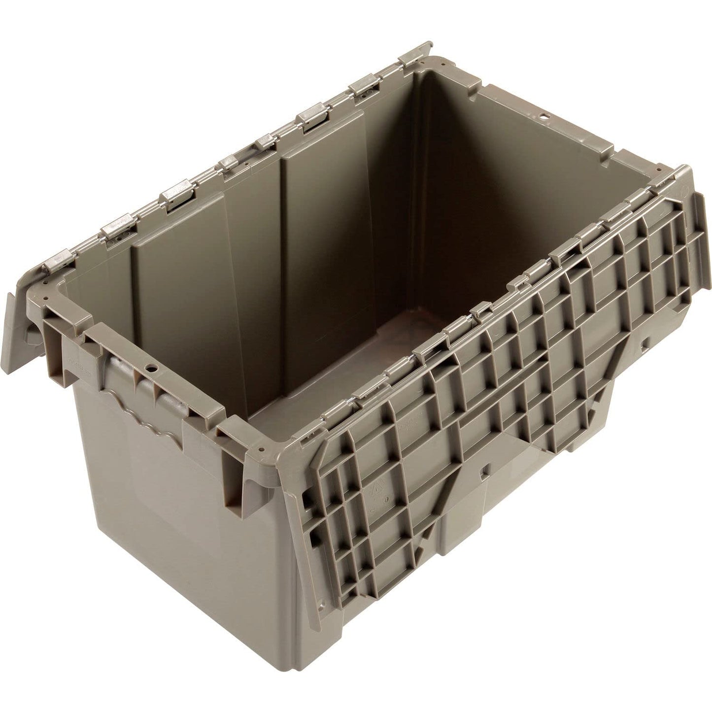 Distribution Container With Hinged Lid 22-3/8x13x13 Gray