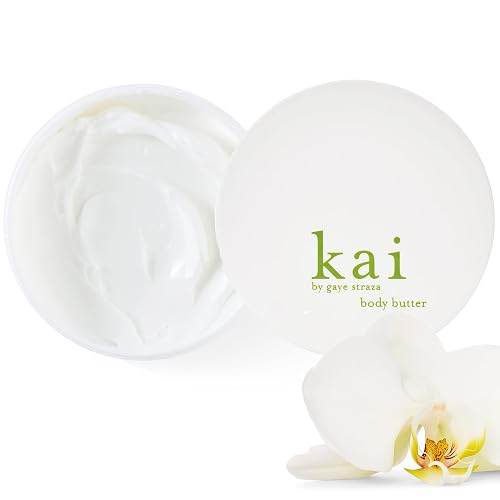 kai body butter - a beautifully whipped soufflé body cream scented with fresh & light gardenia wrapped in white exotics, 6.4 oz | soft, glowing skin