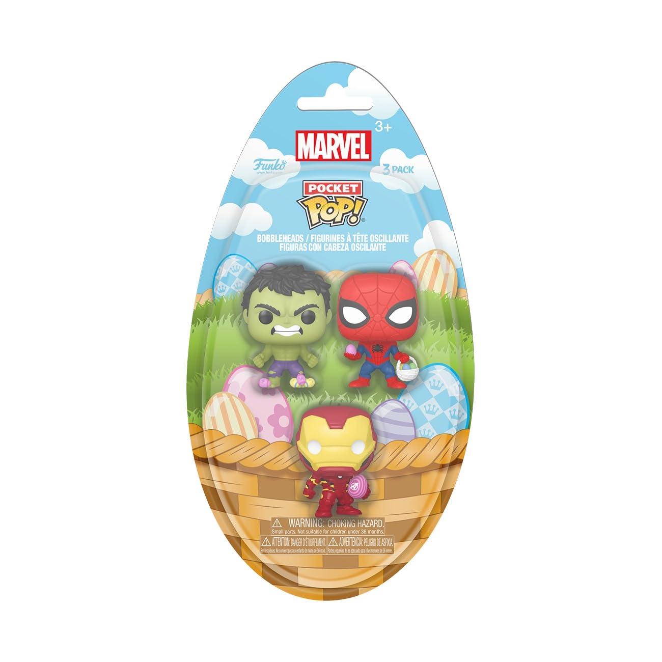 Funko Pocket Pop!: Easter 3-Pack - The Hulk, Spider-Man, Iron Man