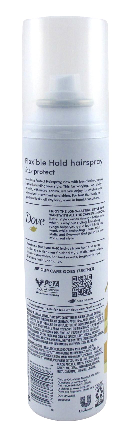 Dove Style + Care Flexible Hold Hairspray, Strong Hold 7 oz ( Pack of 3)