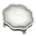 Victorian Style Scroll Non Tarnish Nickel Hinged Jewelry Box