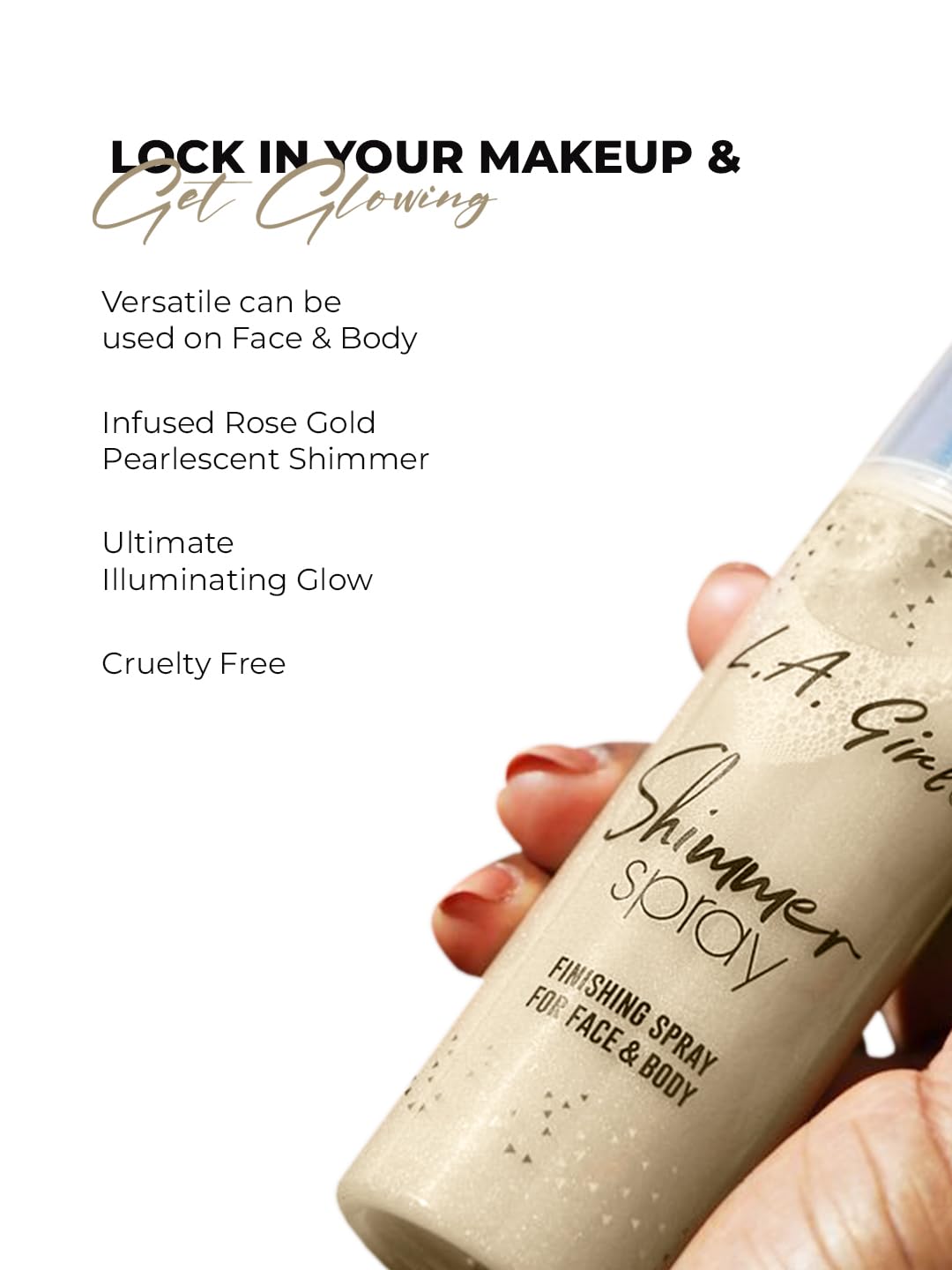 L.A. Girl Shimmer Spray, 2.7 Fl Oz, Gold