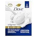 Dove Beauty Bar Soap Original, 2 Bars for Soft, Smooth Skin, with 1/4 Moisturizing Cream 3.75 oz
