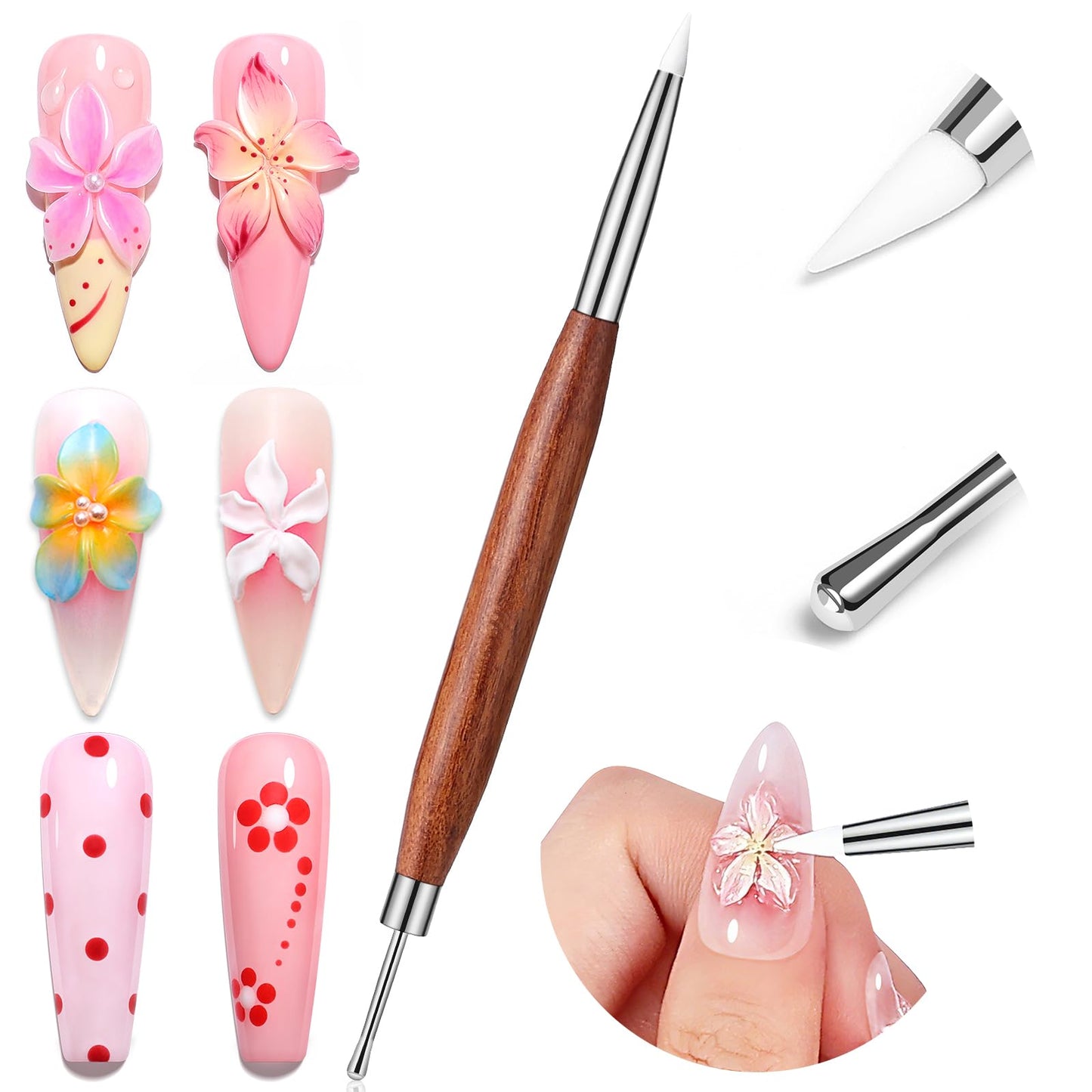 SAVILAND 5PCS Kolinsky Acrylic Nail Brush Set: Size 4# 8# 10# 12# 16# Acrylic Nail Brushes for Acrylics Application, Professional Acrylics Brushes Beauty and Personal Care SAVILAND Default Title