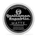 Gentlemen Republic 4oz Matte Paste for Men - Water-Based Men's Hair Paste with Strong Hold & Matte Finish - Alcohol-Free Hair Styling for Natural