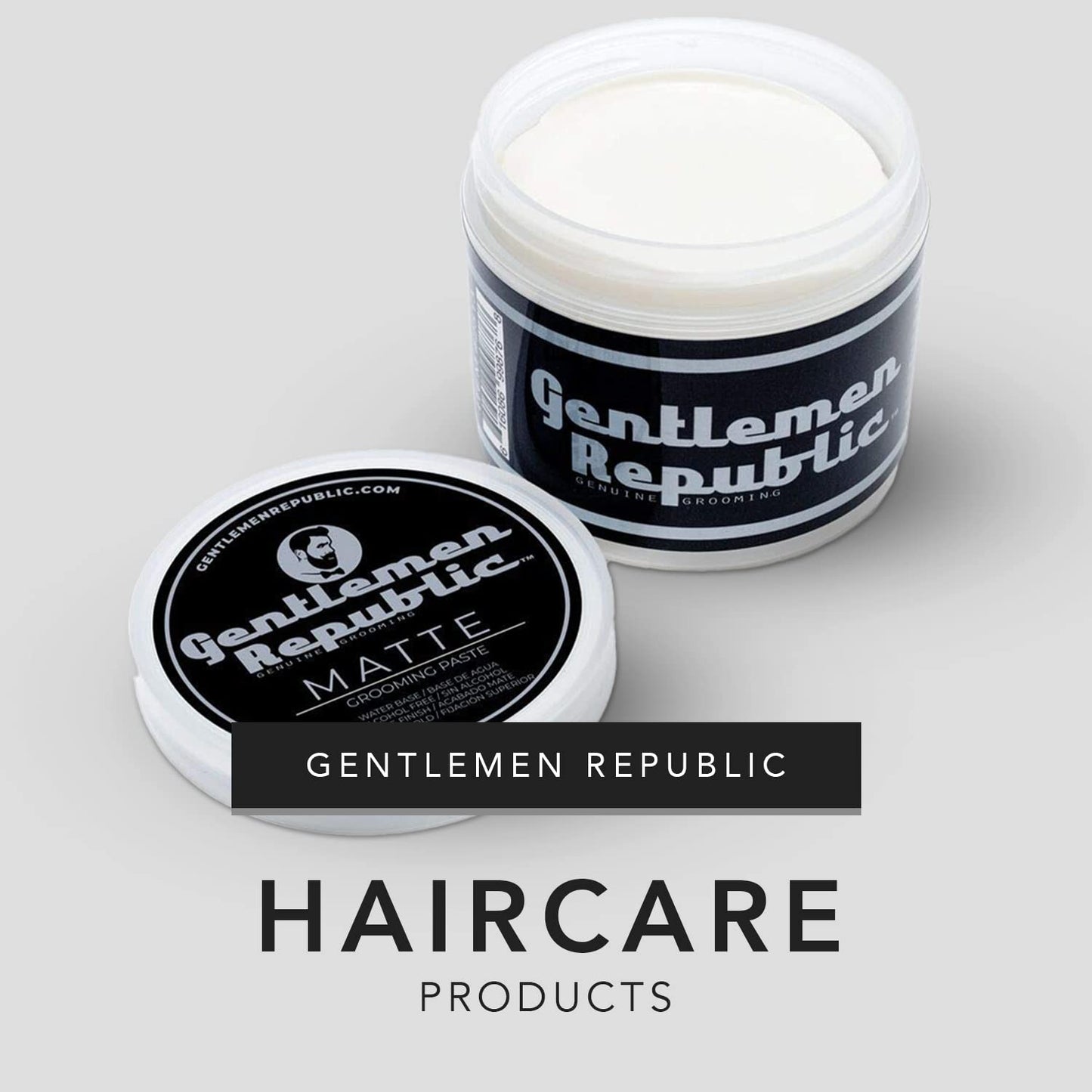 Gentlemen Republic 8oz Matte Paste for Men - Water-Based Men's Hair Paste with Strong Hold & Matte Finish - Alcohol-Free Hair Styling for Natural