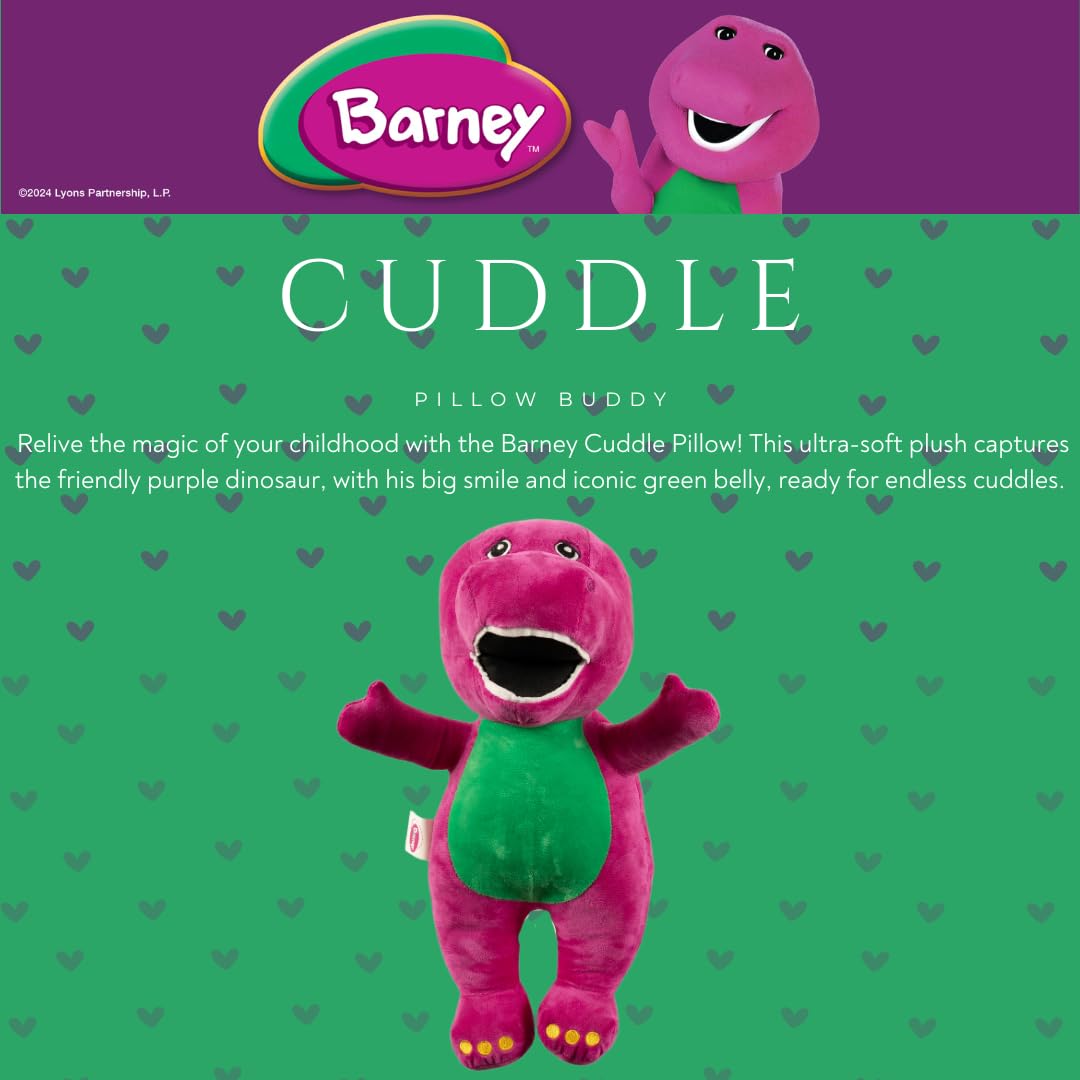 Collectibles Barney Classic Bedding Super Soft Cozy Decorative Pillow, (Officially Licensed Product) By Franco