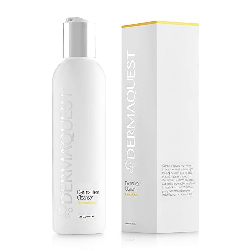 DermaQuest DermaClear Cleanser for Acne Breakouts - Acne Face Wash & Face Exfoliator with Mandelic Acid and Tea Tree Oil (6 oz.)