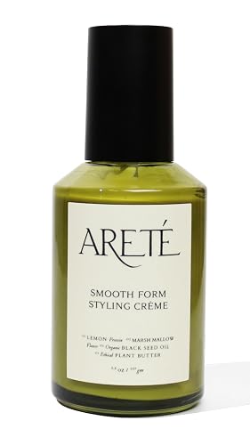 ARETÉ Smooth Form Styling Crème, Lightweight Hair Shaping Cream for Women + Men, Lemon Protein, Organic Black Seed Oil, Marsh Mallow Flower, Shea