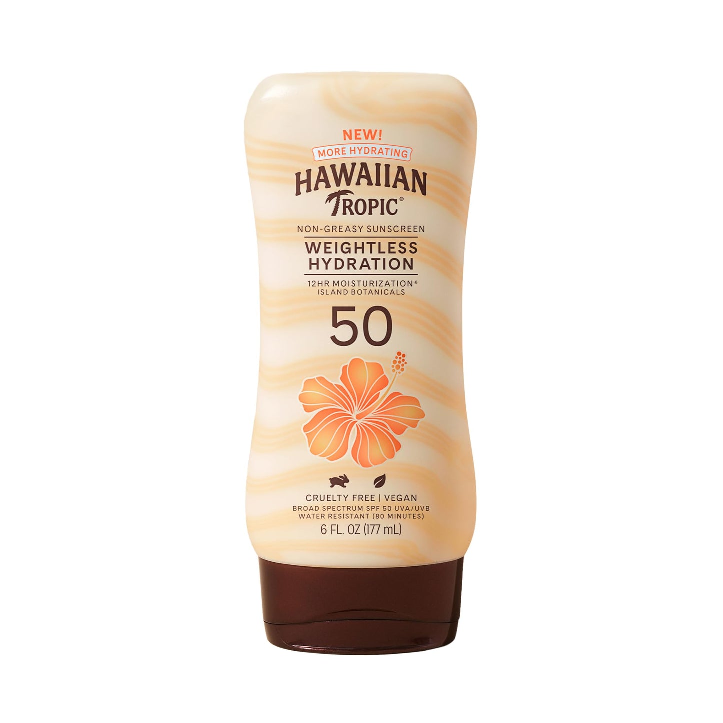Hawaiian Tropic Weightless Hydration, Non-Greasy Sunscreen, SPF 50, 6 fl oz (177 ml)