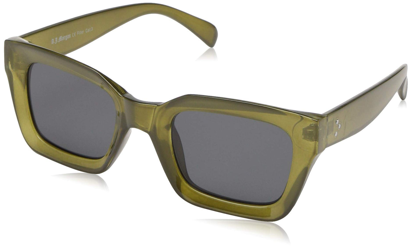 A.J. Morgan Potent 59164-OLV Round Sunglasses, Olive, 48 mm