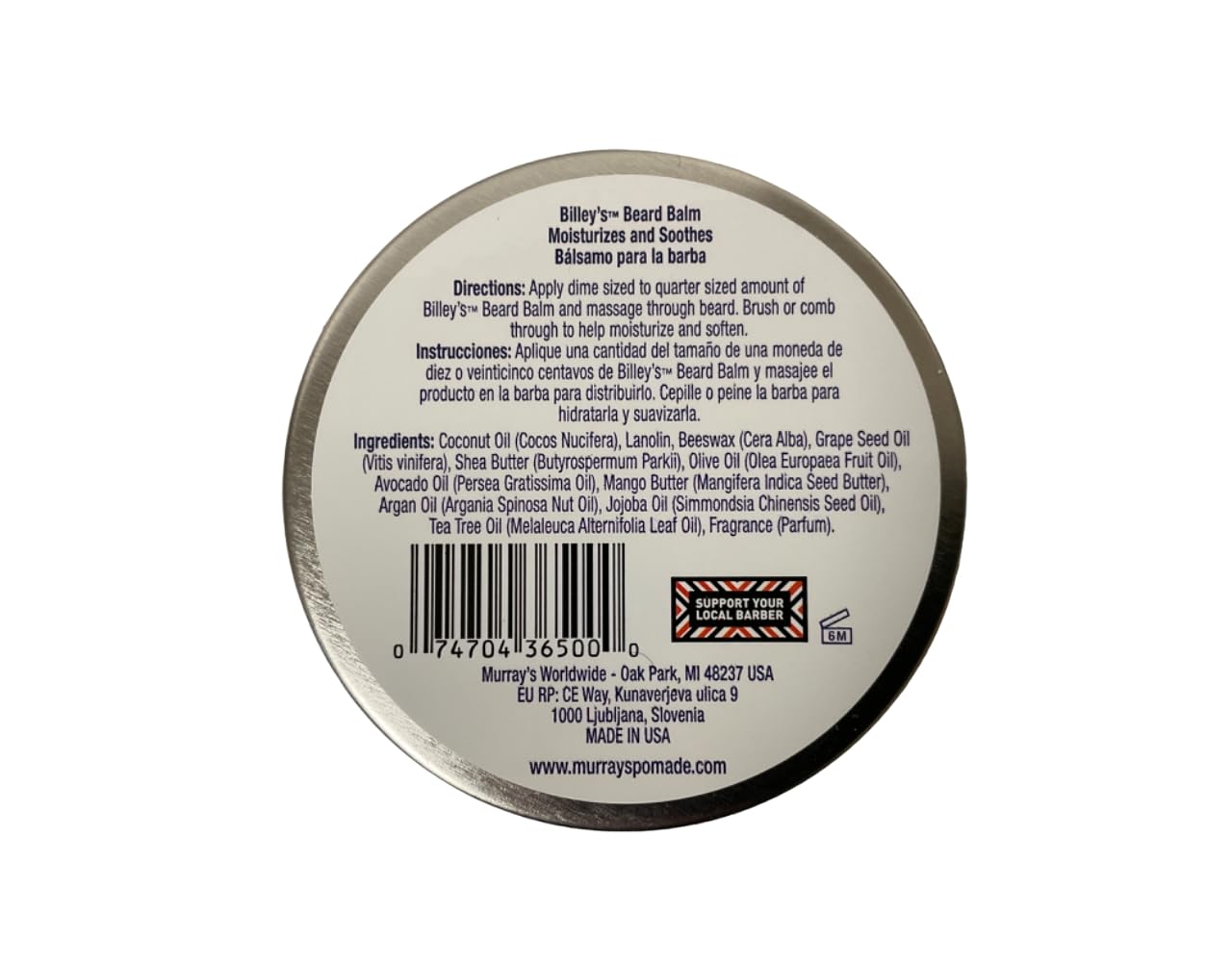 Murray's Billey's Beard Balm (Pack of 6) Beauty and Personal Care Murray's