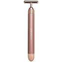 SKIN GYM Beauty Lifter Vibrating T-Bar Gold, Sonic Facial Massage Tool for Sculpting and Circulation