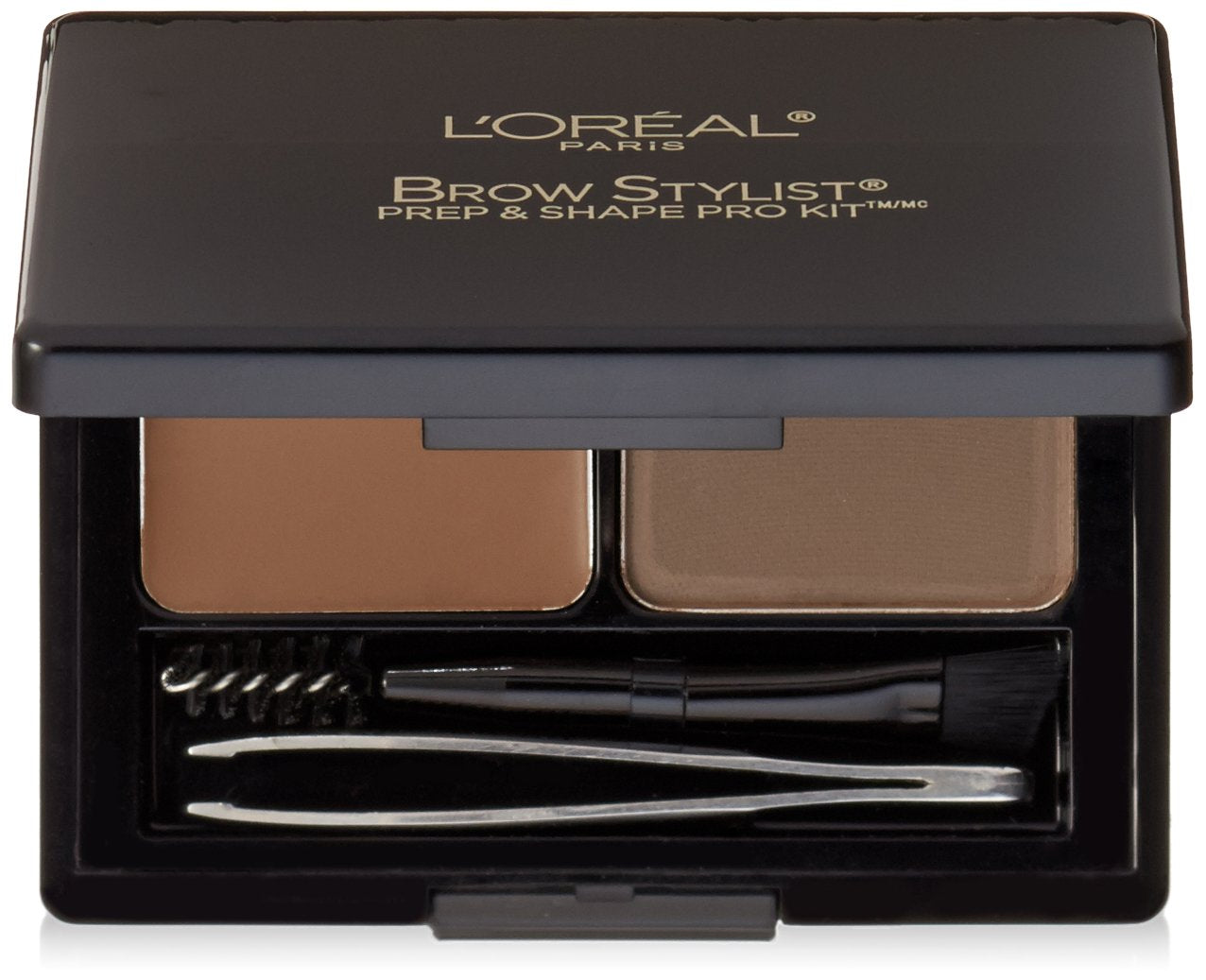 L'Oréal Paris Brow Stylist Prep and Shape Pro Brow Kit, Medium To Dark, 0.12 oz.