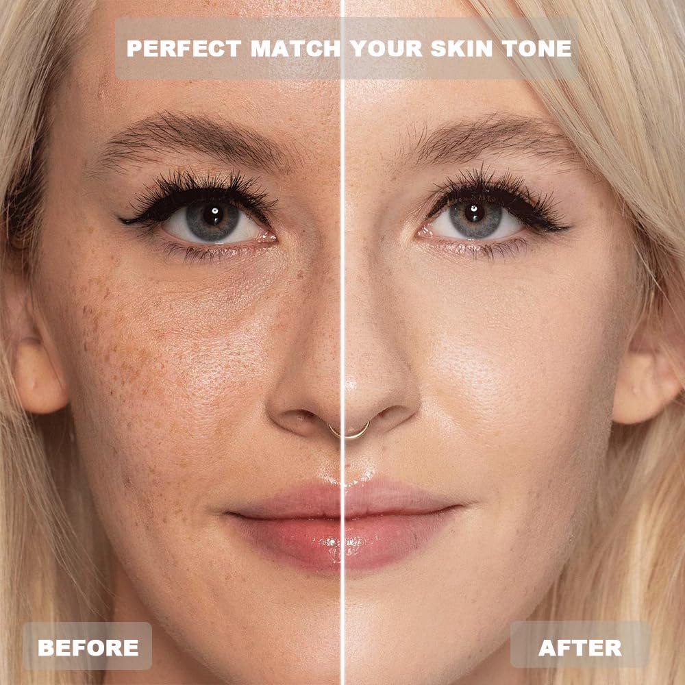 Foundation 4 in 1 - Color Changing Foundation, Medium Spectrum with SPF 50, Hypoallergenic Hydrating Liquid Concealer, Long-lasting & Waterproof Beauty and Personal Care VBEYD