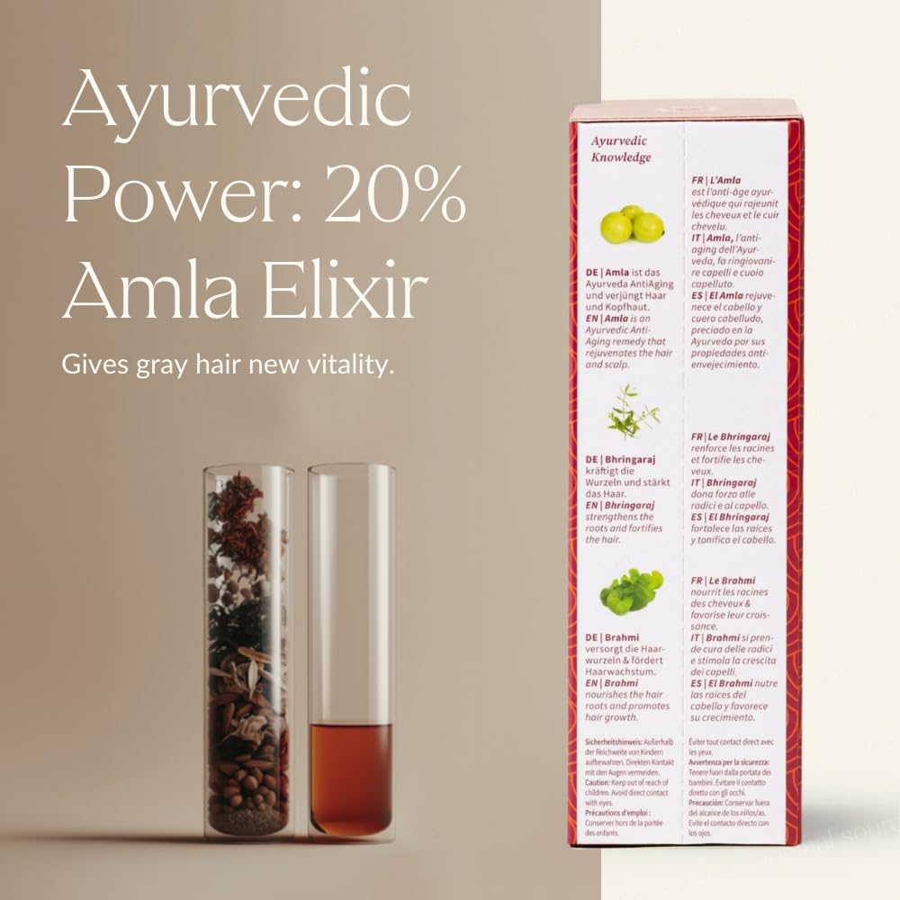 khadi STRONG AMLA hair oil, 100% natural, herbal, vegan, promotes growth, prevents hair loss & gray hair, strengthens roots, silicone-free, Ayurvedic