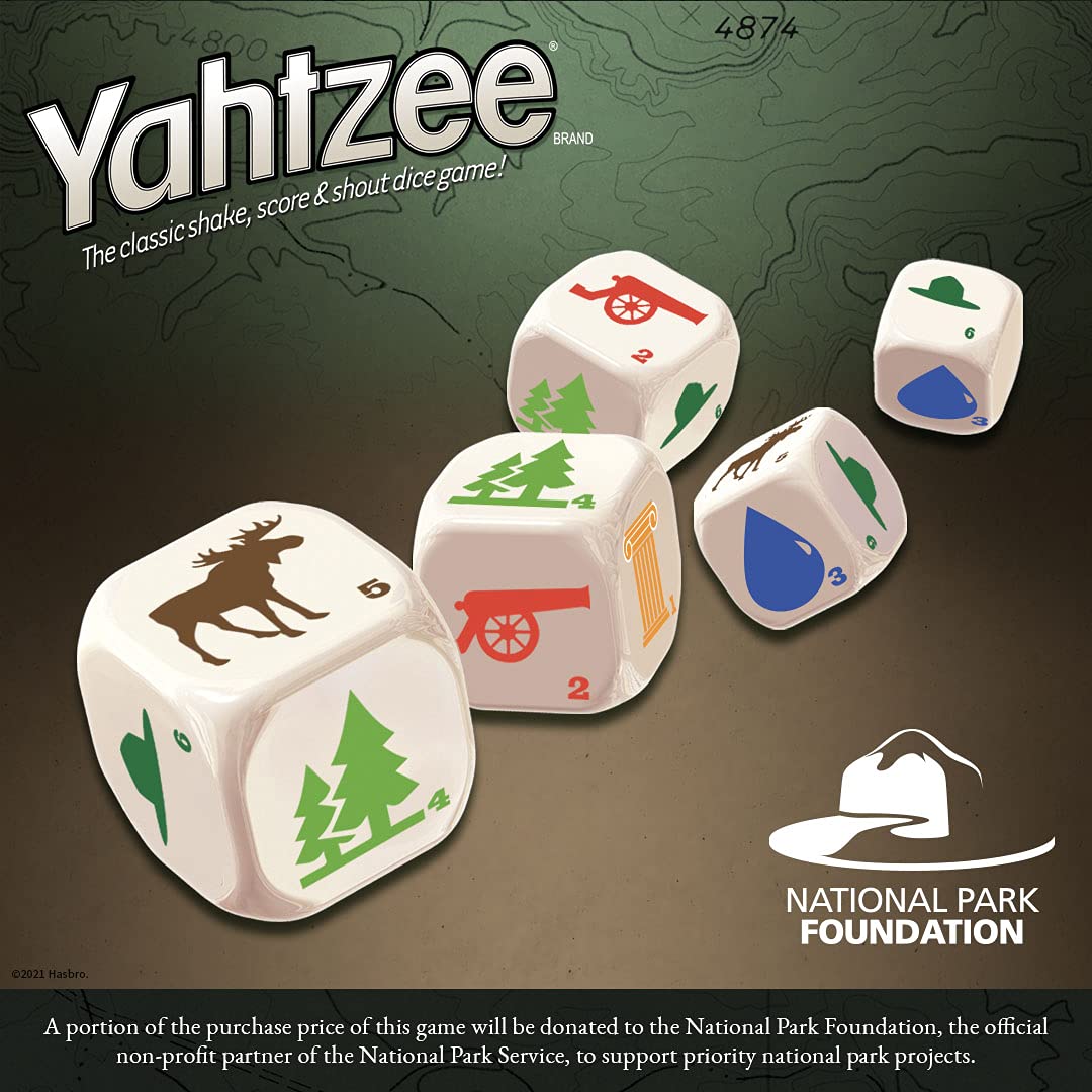 YAHTZEE National Parks Travel Edition | Classic Yahtzee Dice Game with a National Parks Theme | Perfect Travel Game for Families | Celebrate US…