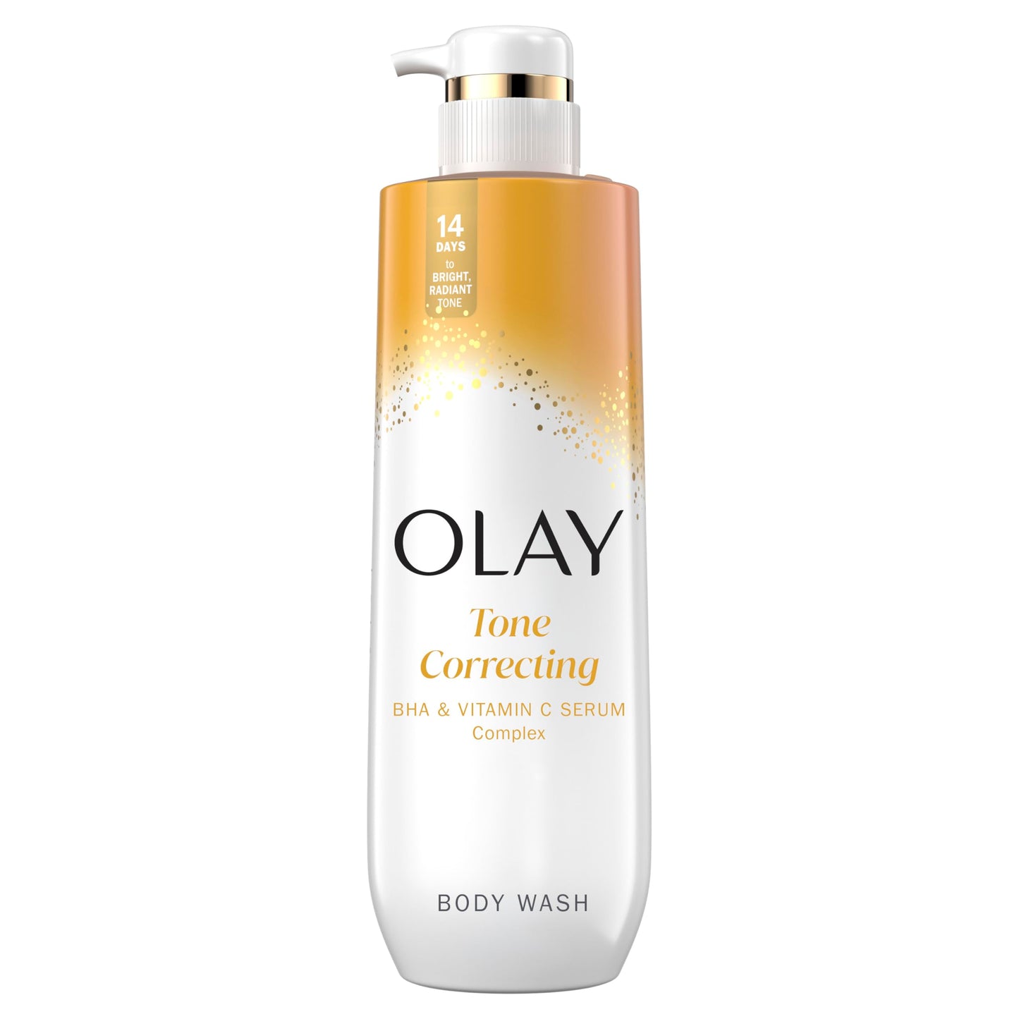 Olay Body Wash for Women, Tone Brightening Exfoliation, Vitamin C Serum Complex, Renew Moisture, Free of Parabens & Phthalates, Vitamin B3 Lameller