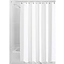 InterDesign Waterproof Polyester Stall Shower Curtain/Liner,White