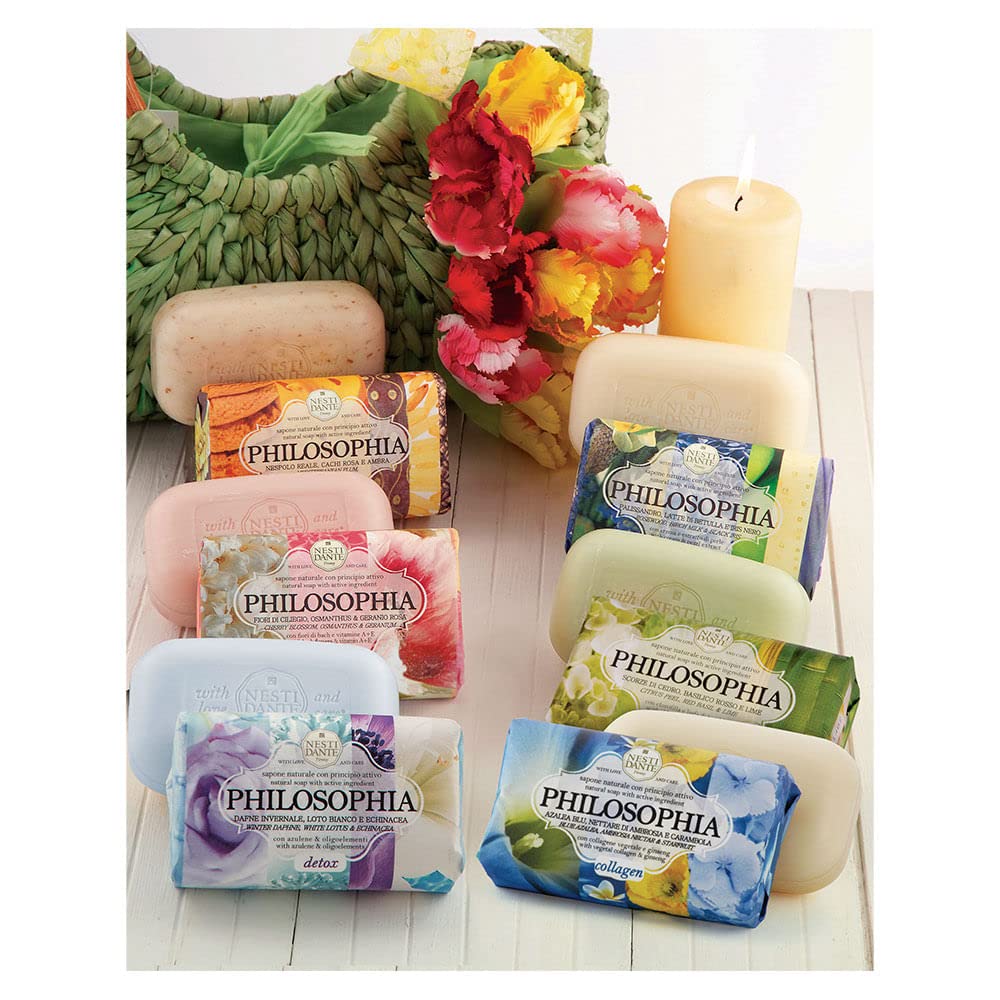 Nesti Dante Philosophia Natural Soap, Lift/Cherry Blossom/Osmanthus and Geranium With Bach Flowers and Vitamin E, 8.8 Ounce Beauty & Personal Care Nesti Dante