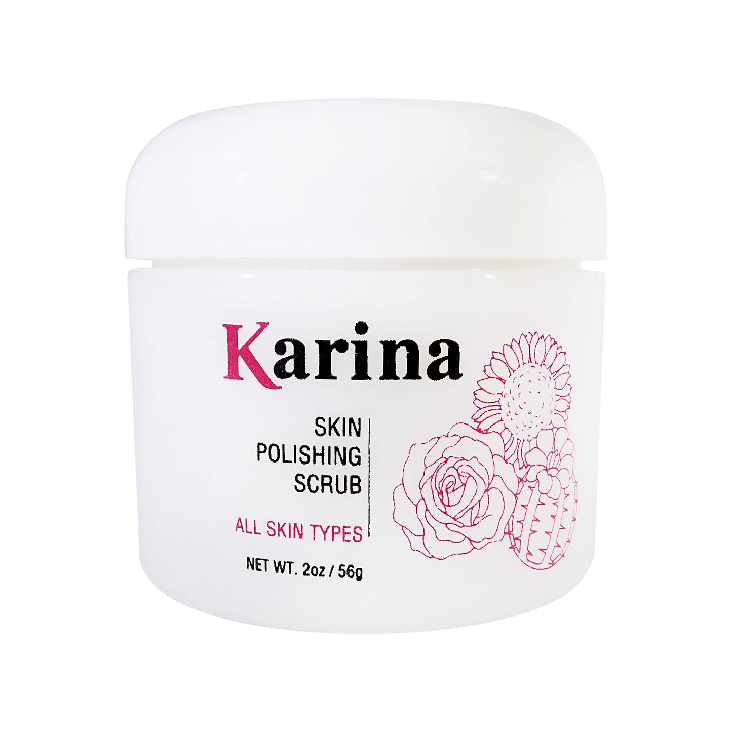 Karina Skin Polishing Scrub 2 oz (60g) - Ultra-Moisturizing Face Exfoliator for Combination to Dry Skin