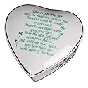 Irish Prayer White Porcelain Heart Jewelry Box