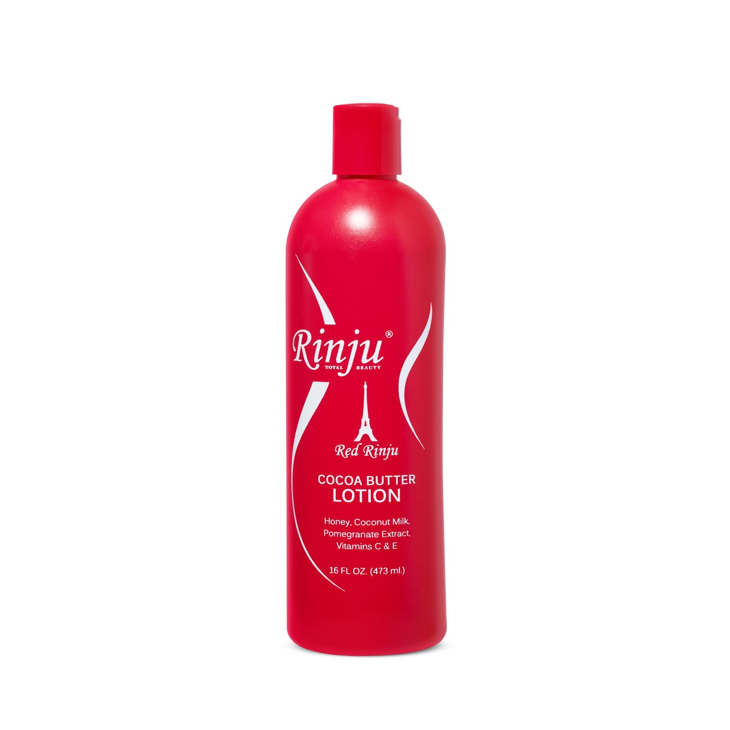Rinju Cocoa Butter Lotion - Non-Greasy Lotion for Women & Men - 16 oz Cacao Butter Lotion for Extremely Dry Skin - Pomegranate Extracts & Vitamin C