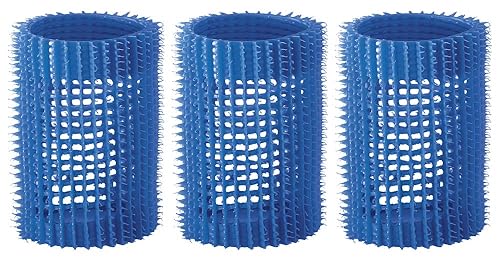 Olivia Garden Jet Set Self-Gripping Curler For Setting Or Perming (1 3/4" - 3 Count) Blue