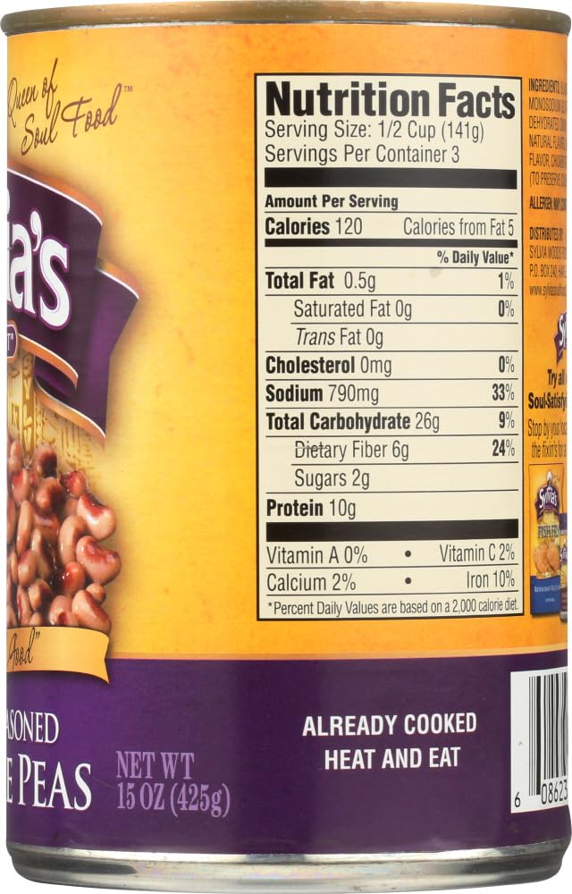 SYLVIAS Black Eye Pea Seasoning, 15 oz