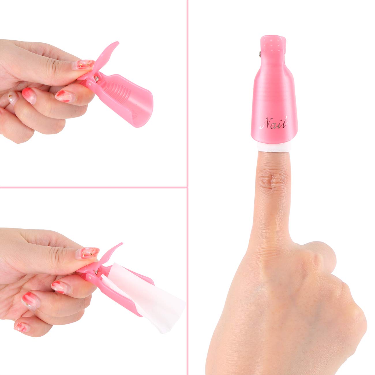 Dr.nail Nail Clips for Polish Removal 10Pcs Professional Plastic Acrylic Nail Art Soak Off Cap Clip UV Gel Polish Remover Wrap Tool. Beauty & Personal Care Dr.nail