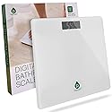 Pursonic Digital Bathroom Scale for Body Weight - 400lb Weight Scale with 5mm Tempered Glass, Clear LCD Display & Auto Shut Off - Accurate & Instant…