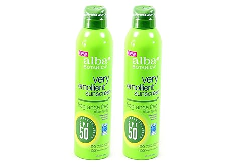Alba Botanica Spf50 Sunscreen 6 Ounce Clear Spray Fragrance Fre (177ml) (2 Pack)