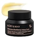 Mary&May Idebenone Blackberry Cream (4x Vitamin C Power) - Anti-Aging Moisturizer for Dry & Dull Skin, 63% Berry Complex & 5 Ceramides, 48H Hydration